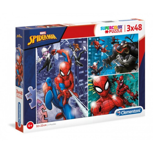 Clementoni legpuzzel Supercolor Marvel Spider Man 3x48 pieces