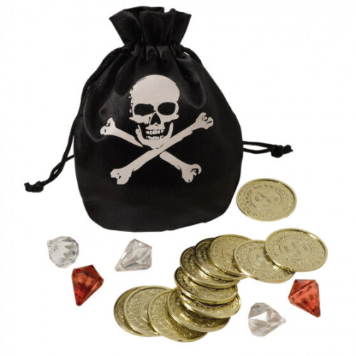 pirate accessory set 5 cm black/gold