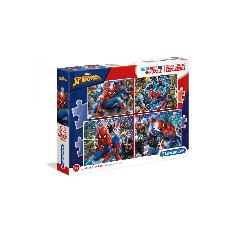 jigsaw puzzle Supercolor Marvel Spider Man 20+60+100+180 pieces