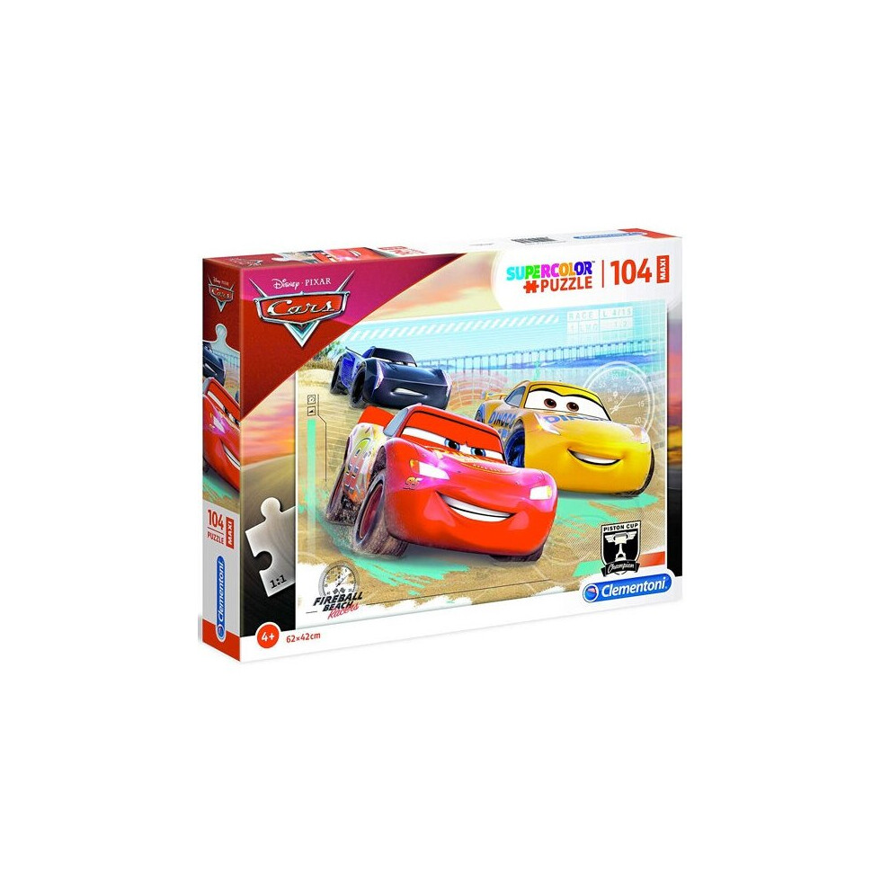 New Clementoni Maxi Supercolor Jigsaw Puzzle Cars 104 Pieces