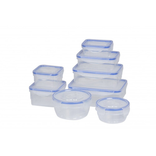 storage box set 0.17 - 1.45 litres polypropylene 16-piece
