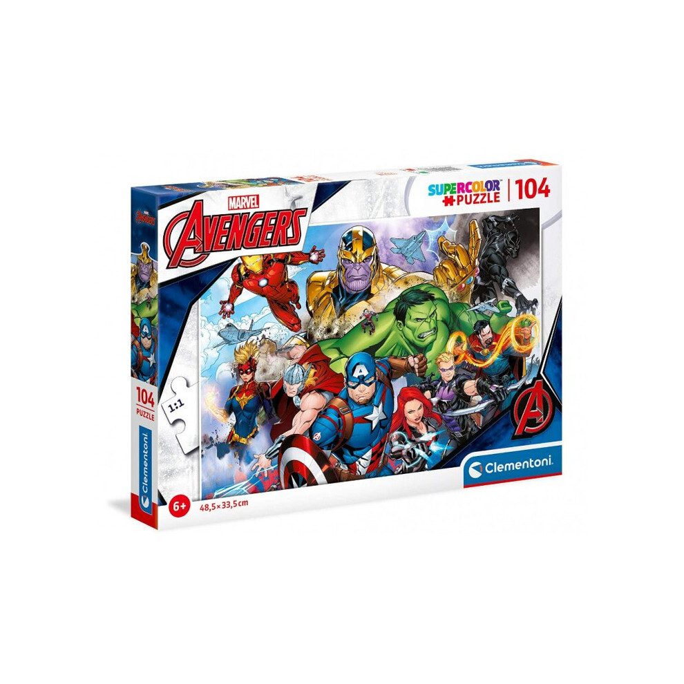 New Clementoni Jigsaw Puzzle Marvel Avengers 48,5 Cm Cardboard 104 Pieces