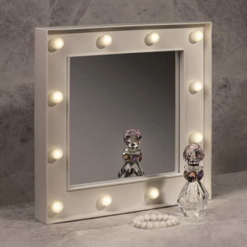 Hollywood LED Mirror 30.5 cm – White, 12 LEDs for Perfect Makeup 2