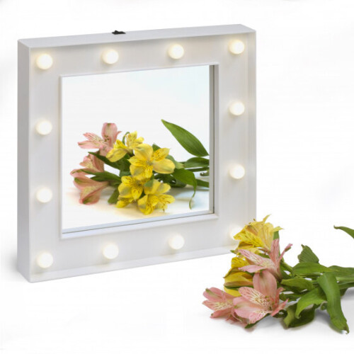 Hollywood LED Mirror 30.5 cm – White, 12 LEDs for Perfect Makeup