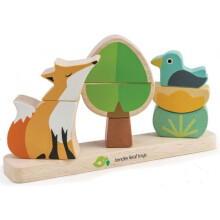 Puinen magneettipuzzletarha junior - Tender Toys - Kettu - Eläimet - Alle 100 palaa