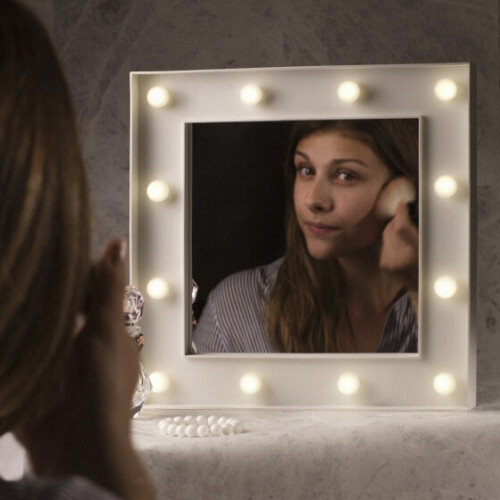 Hollywood LED Mirror 30.5 cm – White, 12 LEDs for Perfect Makeup 1