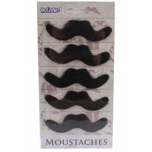 5 adhesive mustaches