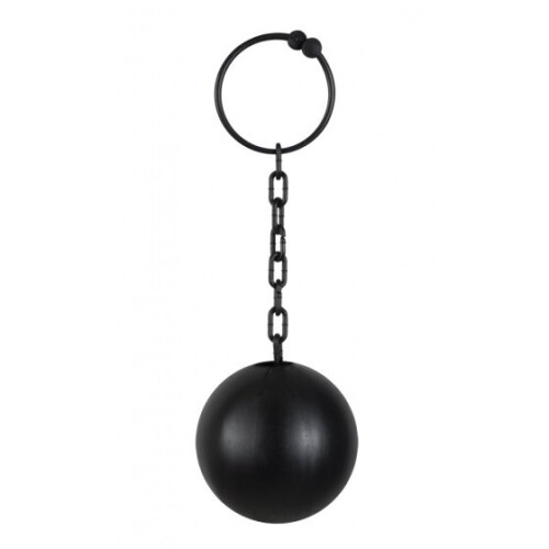ball with chain black 30 cm