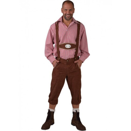 trousers Edelweiss men's polyester brown size M