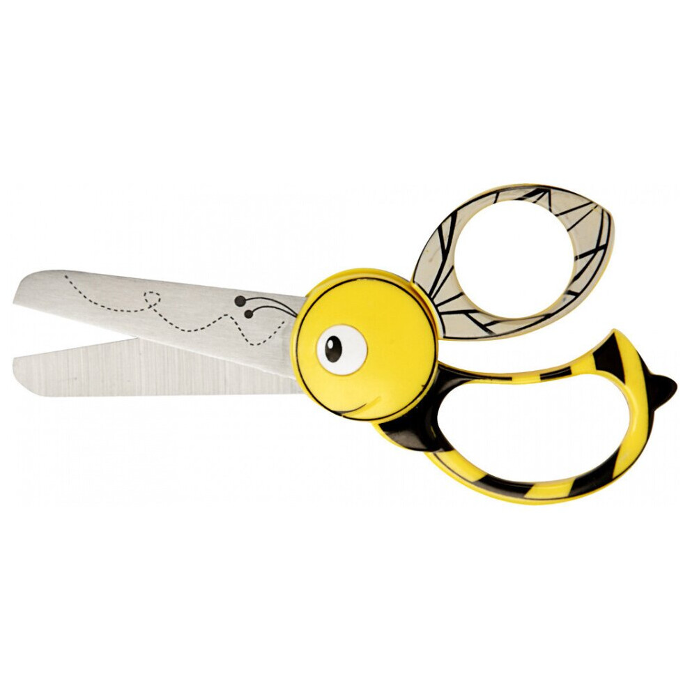 children's scissors left- and right-handed stainless steel black/yellow