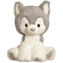 Soft Toy Glitzy Tots Husky 20 Cm Plush White/Grey - Plush Soft Toy