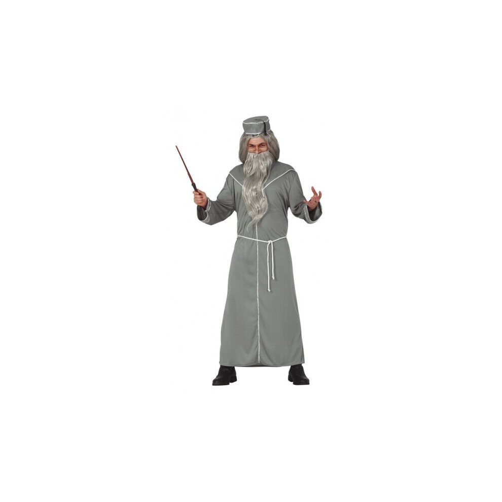 Photos - Fancy Dress costume wizard men's polyester grey size 52/54