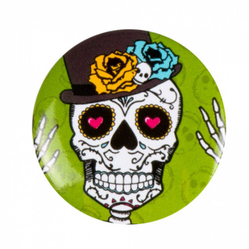 buttons D??a de los Muertos 3 cm steel 4 pieces 2