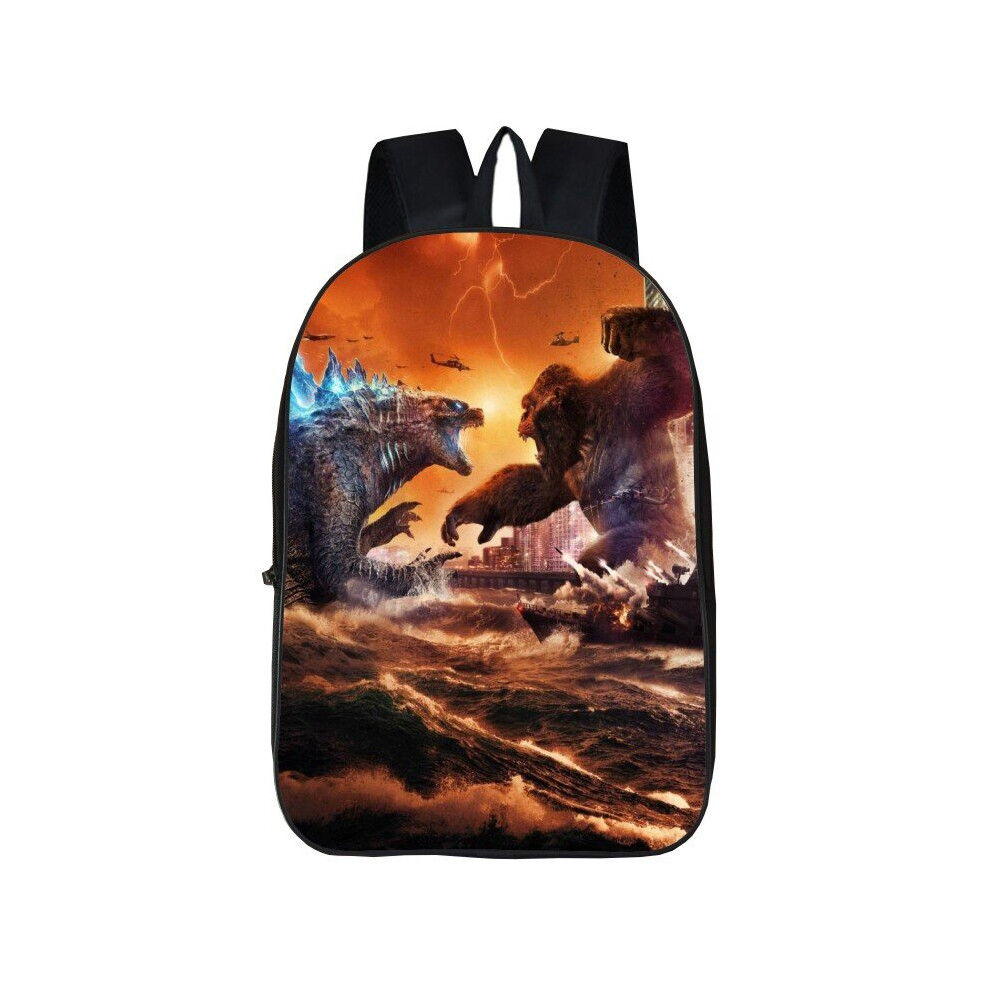(12) Godzilla vs King Kong Backpack Schoolbag Kids Gift