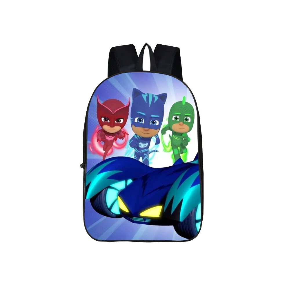 (3) Pj Mask Backpack Cartoon Kids Schoolbag Rucksack Multicoloured
