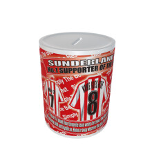 Personalised Sunderland Football Shirt Ceramic Money Box Gift