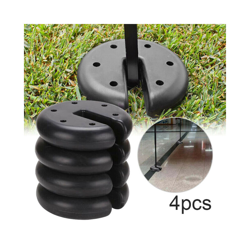 4Pcs Outdoor Canopy Tent Leg Heavy Duty Anchor Stand Weights Gazebo Discs Base Black