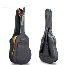 BLACK FULL SIZE PADDED PROTECTIVE CLASSICAL ACOUSTIC GUITAR BACK BAG