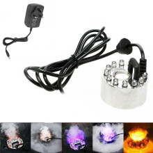 LED Mist Maker Fogger Atomizer Humidifier Water Fountain Fog Machine