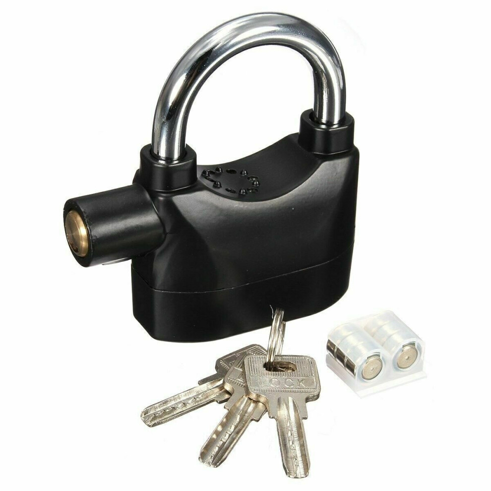 MOTION SENSOR ALARM PADLOCK SHED GARAGE ALARMED WIRELESS LOCK