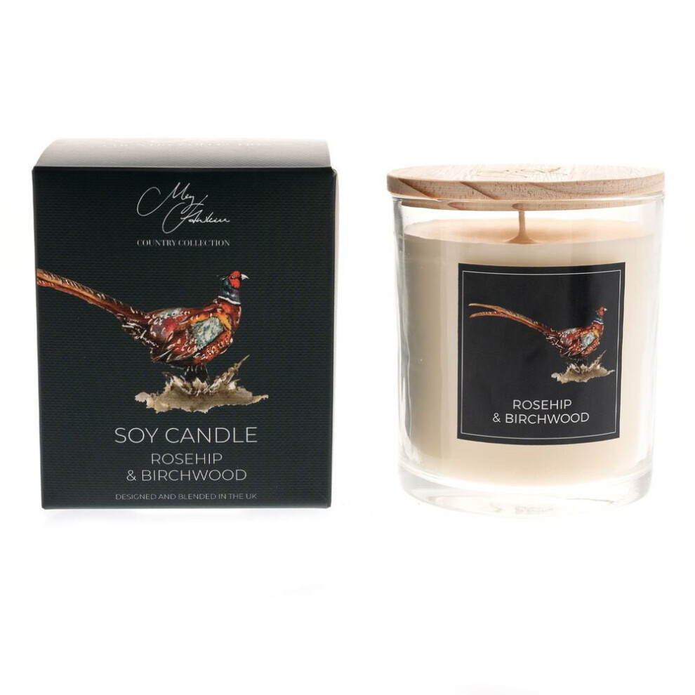 Meg Hawkins Art Scented Soy Wax Jar Candle - Rosehip & Birchwood