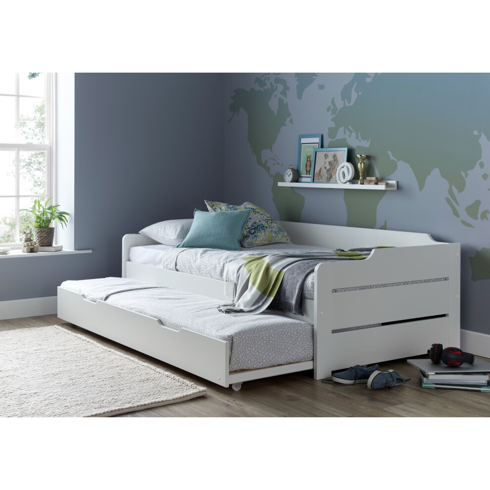 Cappadocia White Guest Bed Day Bed With Trundle