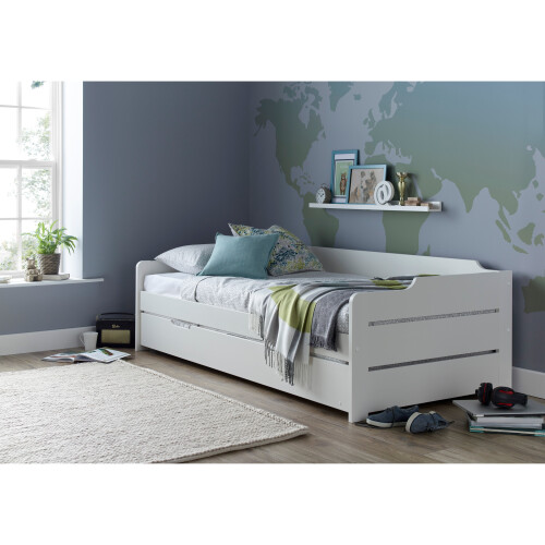 Bedmaster Cappadocia White Guest Bed Day Bed With Trundle 2