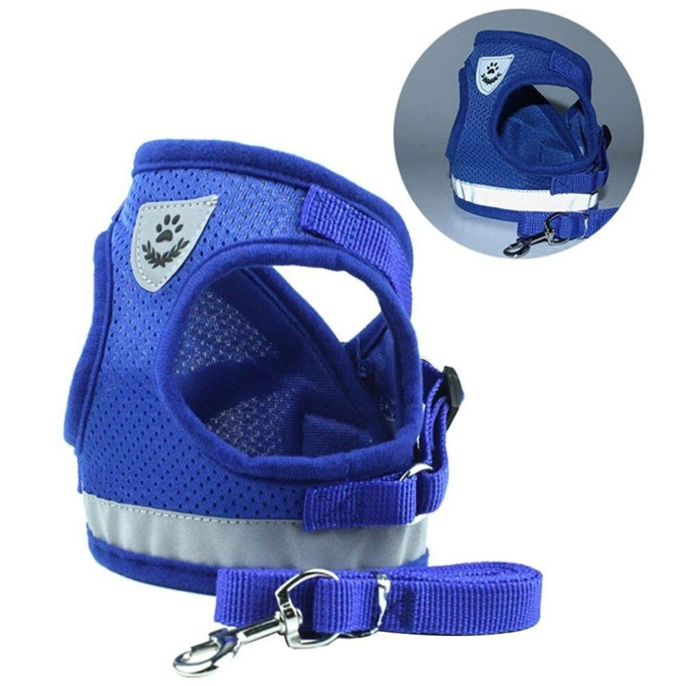 (Blue, XS) Dog Harness No-Pull Pet Harness Step-in Air Dog Harness, Soft Mesh Reflective