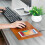 (Brown) Wireless Charging Mouse Pad Qi Standard 16