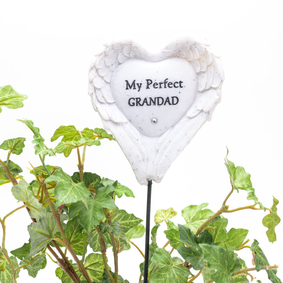 Graveside Angel Wings Stake My Perfect Grandad Memorial Ornament