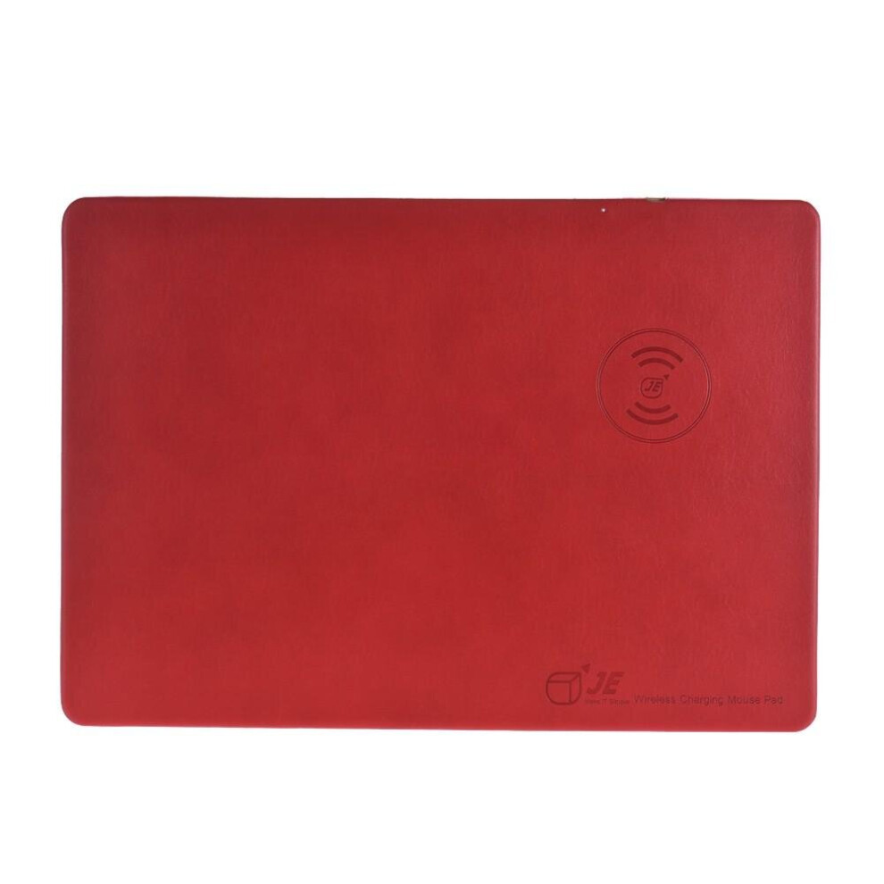 (Red) Wireless Charging Mouse Pad Qi Standard