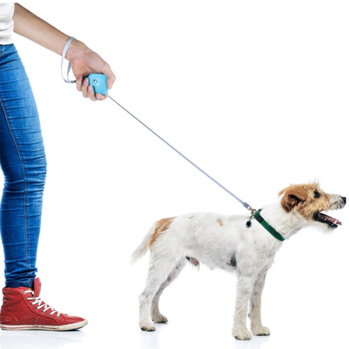 (Blue1) 6.56ft Retractable Dog Leash Anti-Slip Handle Extendable for Small and Medium Pets Walking 1