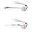 (White1) 6.56ft Retractable Dog Leash Anti-Slip Handle Extendable for Small and Medium Pets Walking 14