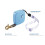 (White1) 6.56ft Retractable Dog Leash Anti-Slip Handle Extendable for Small and Medium Pets Walking 12