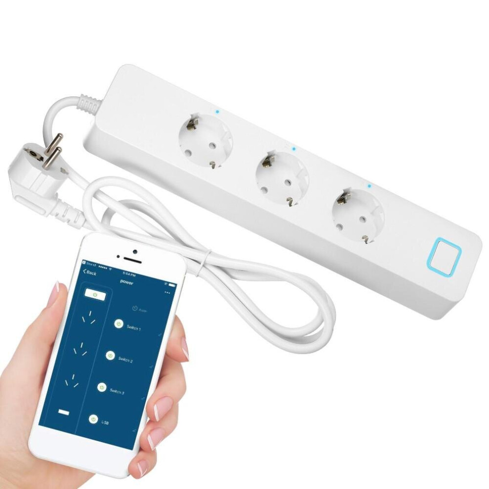 Smart Wi-Fi Power Strip Independent Control Voice Control Compatible with Alexa/ Google Home