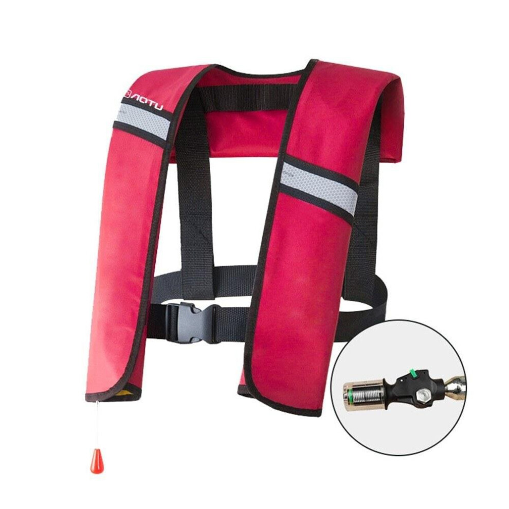 (Red, Manual) Inflatable Life Jacket Adult Vest