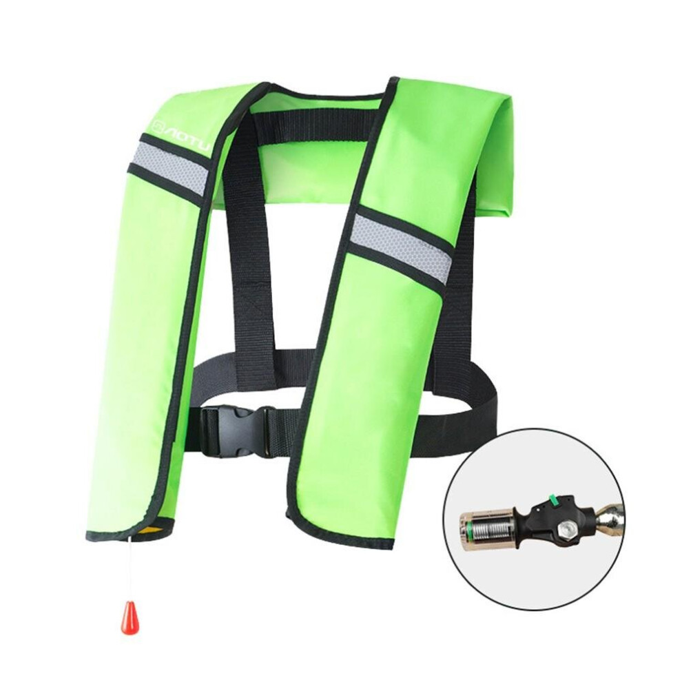 (Green, Manual) Inflatable Life Jacket Adult Vest