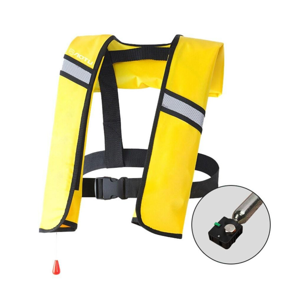 (Yellow, Manual) Inflatable Life Jacket Adult Vest