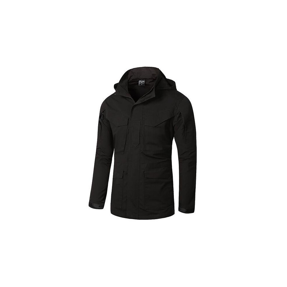 (Black, M) Mens Military Tactical Waterproof Hood