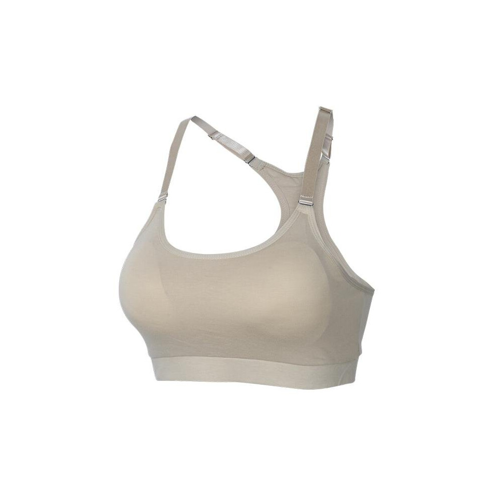 (Apricot, 2) Wire Free Seamless Racer-back Padded Tank Top Sportswear