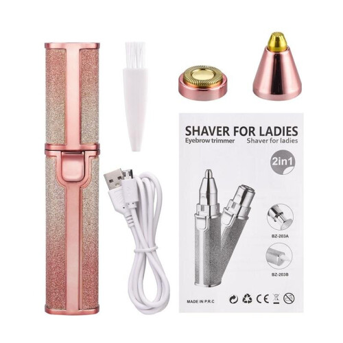 (V2) 2 In 1 Electric Eyebrow Painless Trimmer