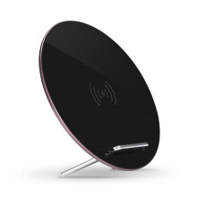 (Rose Gold) Qi Standard Wireless Charger Fast Wireless Charging Stand Holder Dual Coils