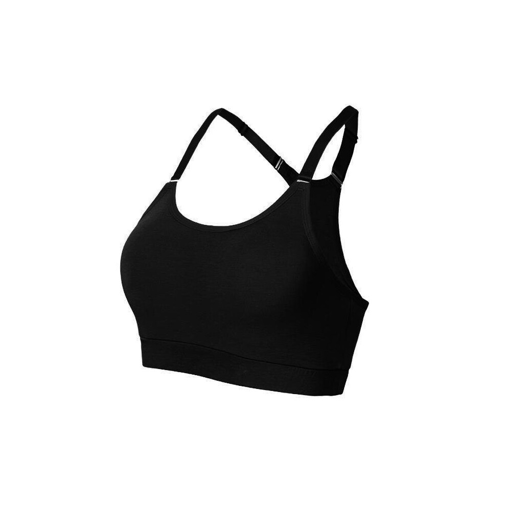 (Black, 2) Wire Free Seamless Racer-back Padded Tank Top Sportswear