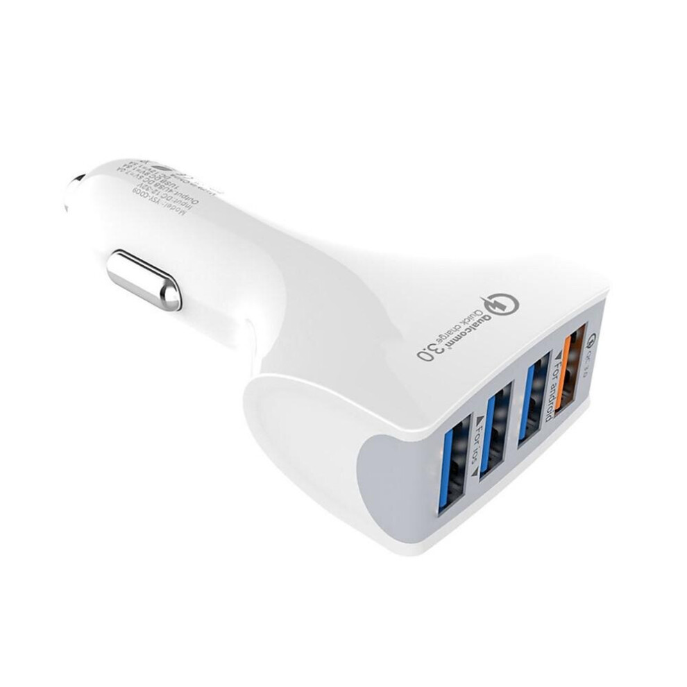 Photos - Other for Mobile GreenZech  Quick Car Charger With 4 USB Port (White)