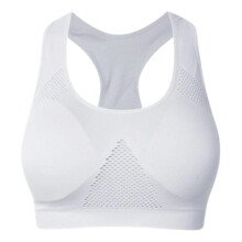 (White, M) Wire Free Breathable Seamless Padded Sports Bra