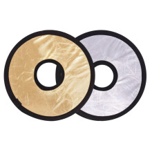 30cm 2in1 Round Hollow Collapasible Multi-Disc Portable Circular Light Lens-Mount Reflector
