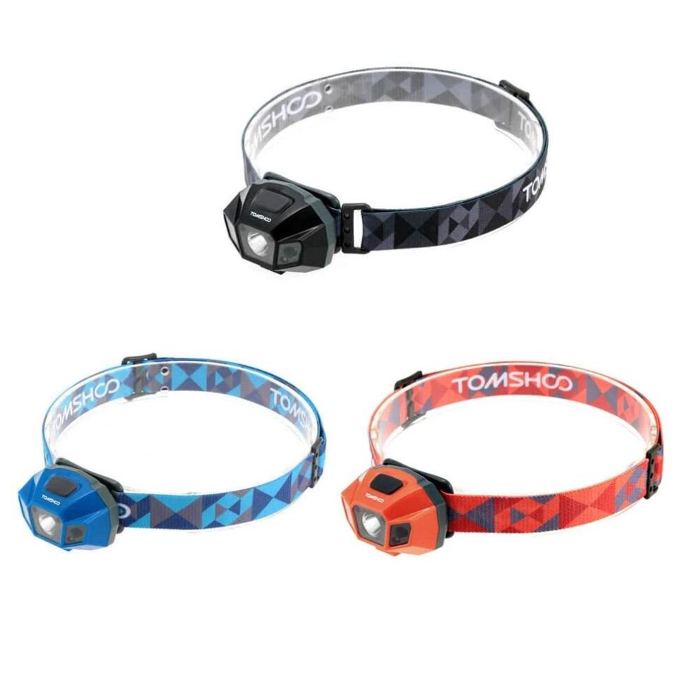 (Black) Super Bright LED Headlamp High Power Flashlight Water Resistance USB Cable Rechargeable Headlight Lamp