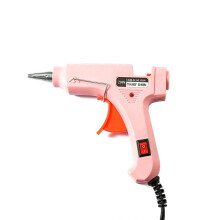 (Pink, EU) 20W 100V-240V High Temperature Hot Melt Glue Guns Automatic Heating Power Fast Heat Tool