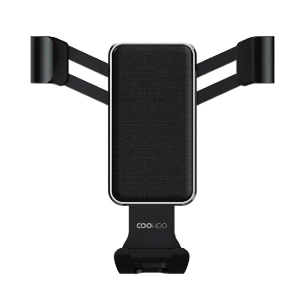 (Black) Car Phone Stand Gravity Sensor Holder One-handed Operation