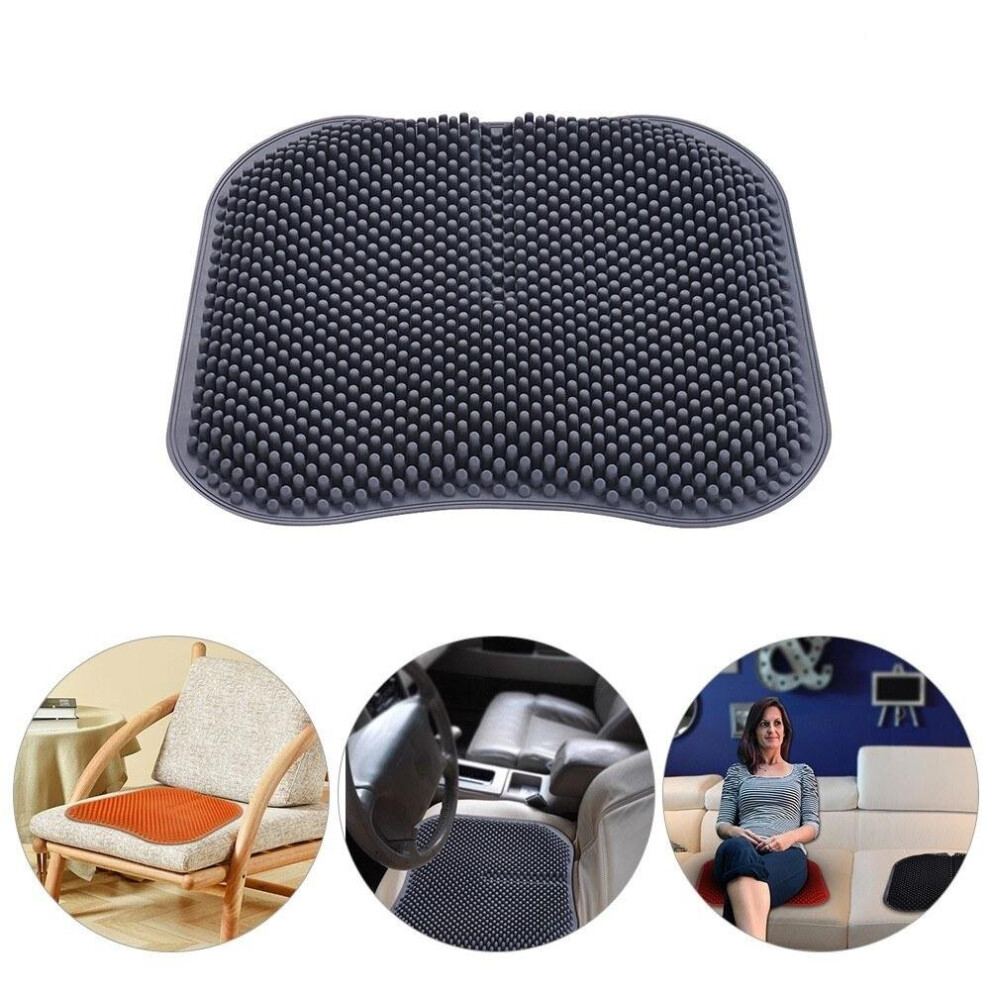 (Grey) 16.5 Inch Silica Gel Car Seat Cushion Grey 3654657584498